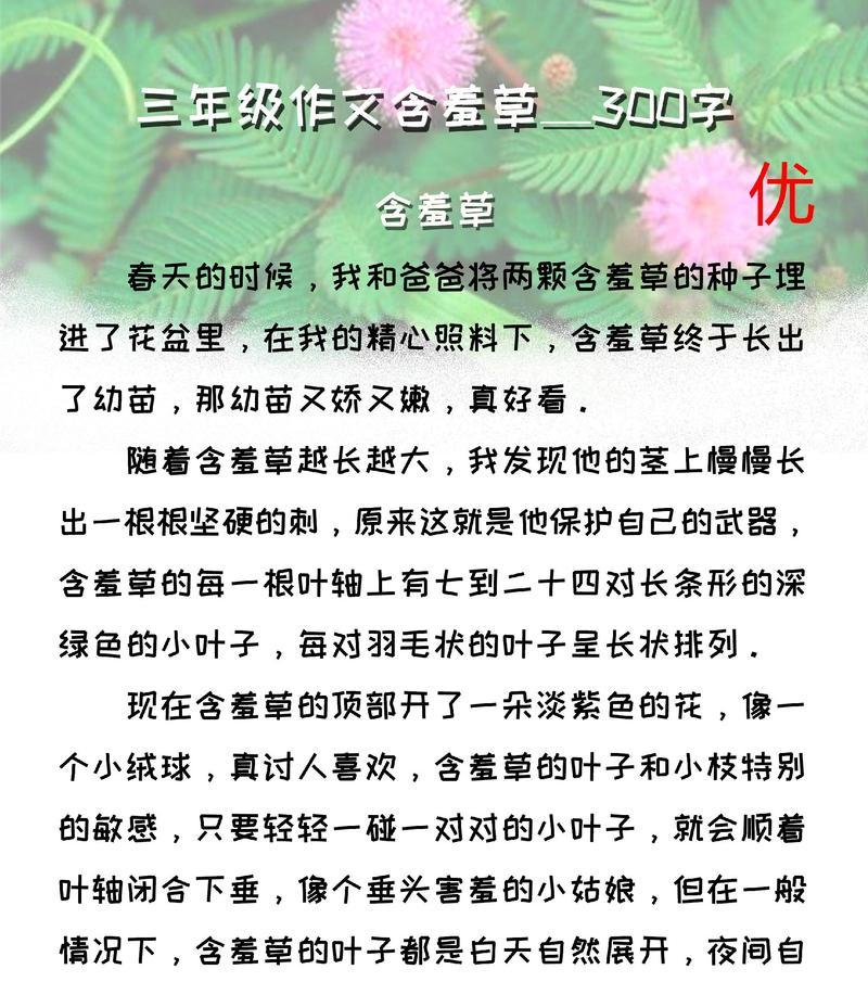 含羞草的移栽技巧与成活方法（掌握关键技巧，轻松移栽含羞草）