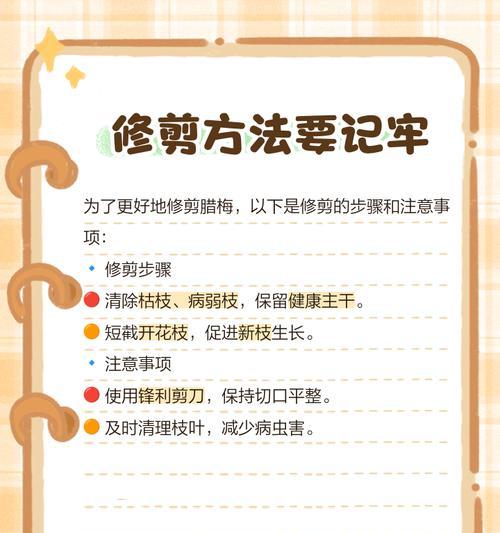 如何正确修剪腊梅？（腊梅修剪指南，让你的植物焕发新生机）